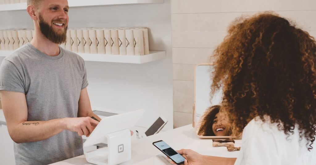 Entrepreneur using laptop for e-commerce business in the United States in 2026